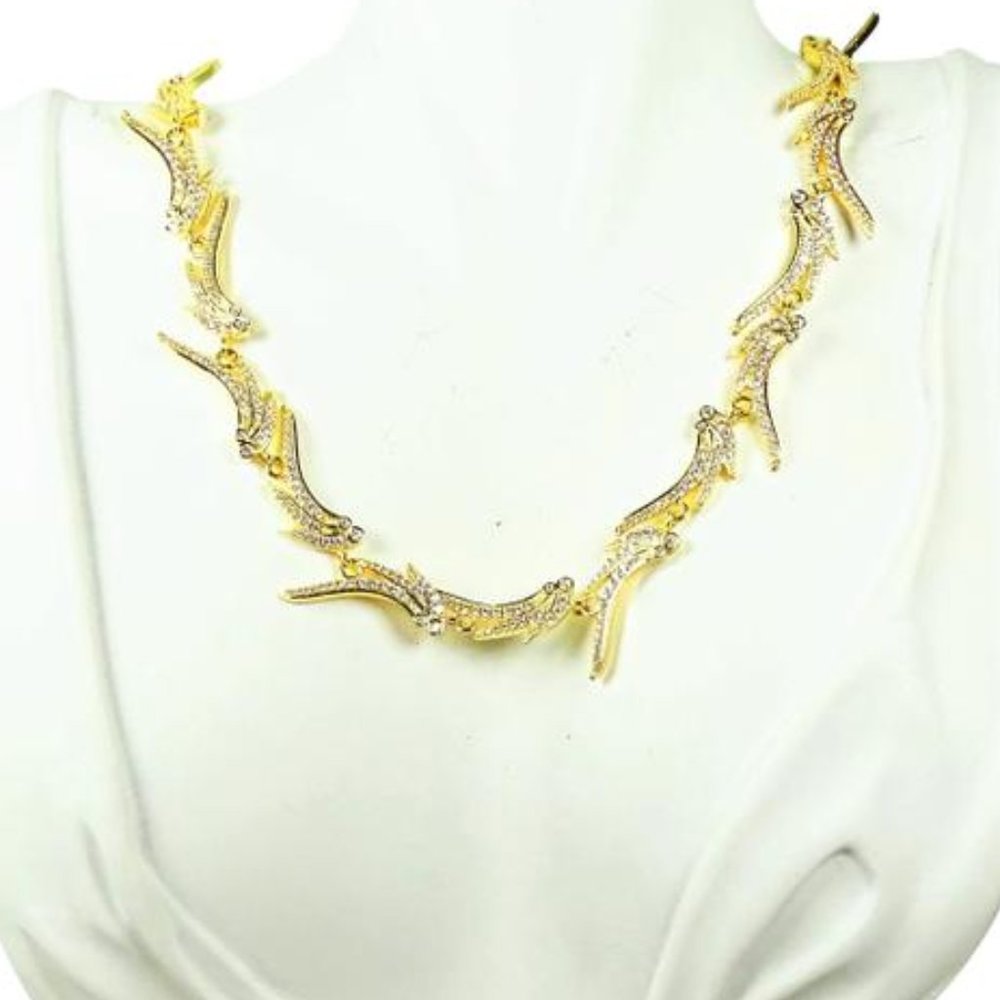 Kendra Scott Gold Cleo Plated Cubic Zirconia Collar Necklace